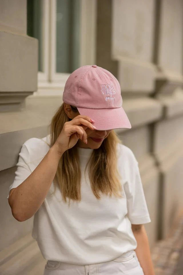 Dog vibes keps i hög kvalitet för hundägare - Vintage pink