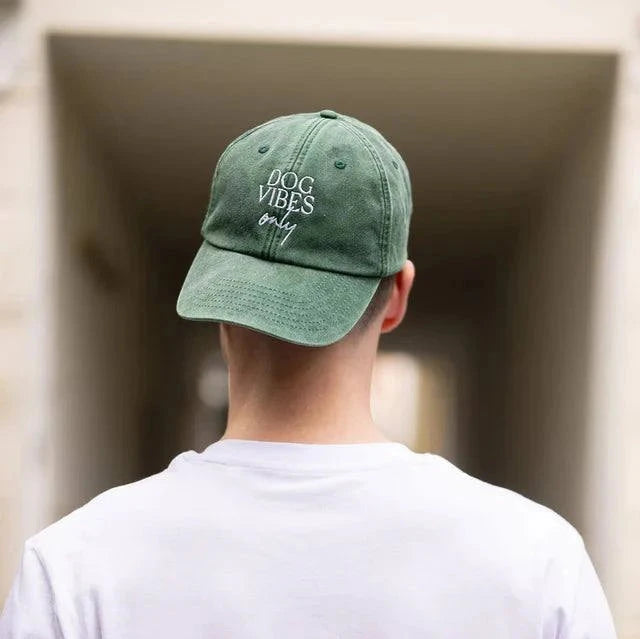 Dog vibes keps i hög kvalitet för hundägare - Vintage green