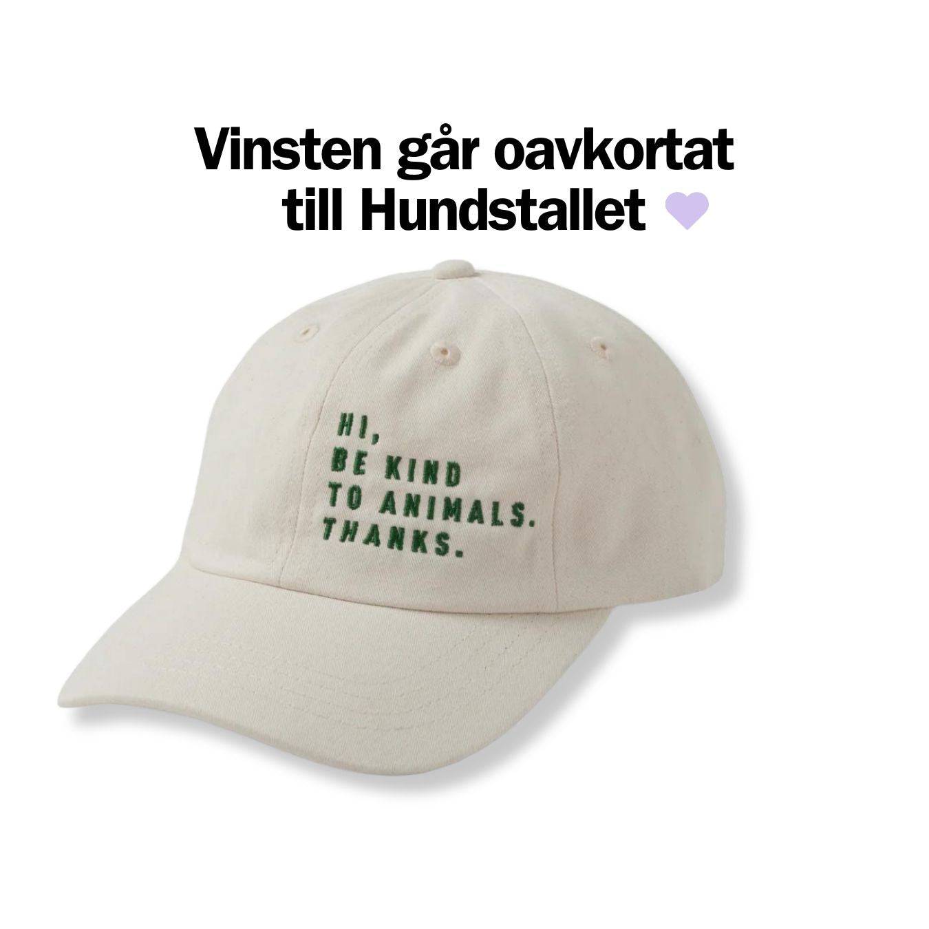Be kind to animals Keps unisex för djurälskare i hög kvalitet - Raw