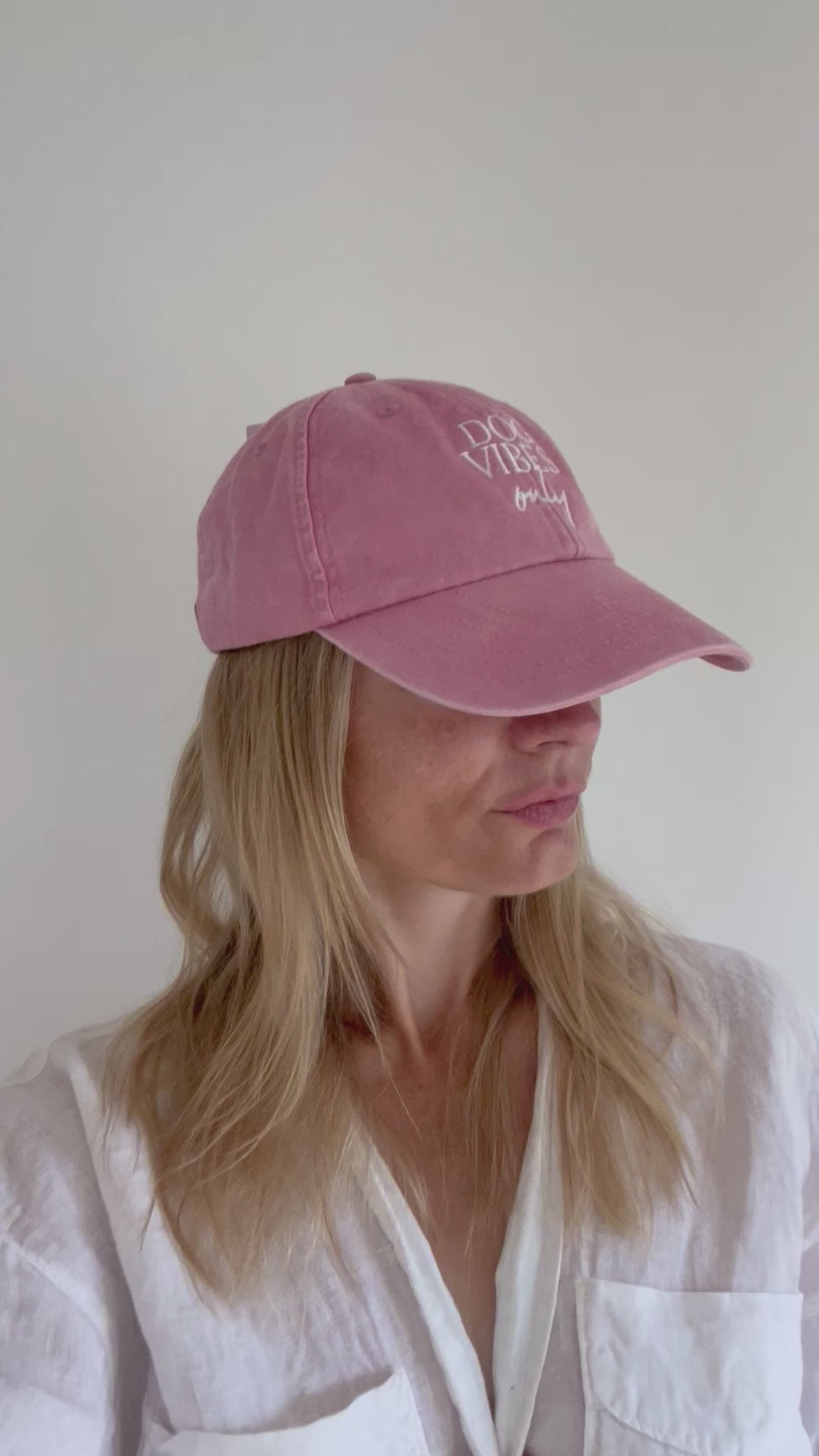 Dog vibes keps i hög kvalitet för hundägare - Vintage pink